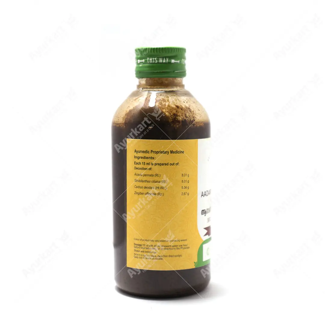 AADAREESAHACHARADI KASHAYAM - 200ML - VAIDYARATNAM - Image 2