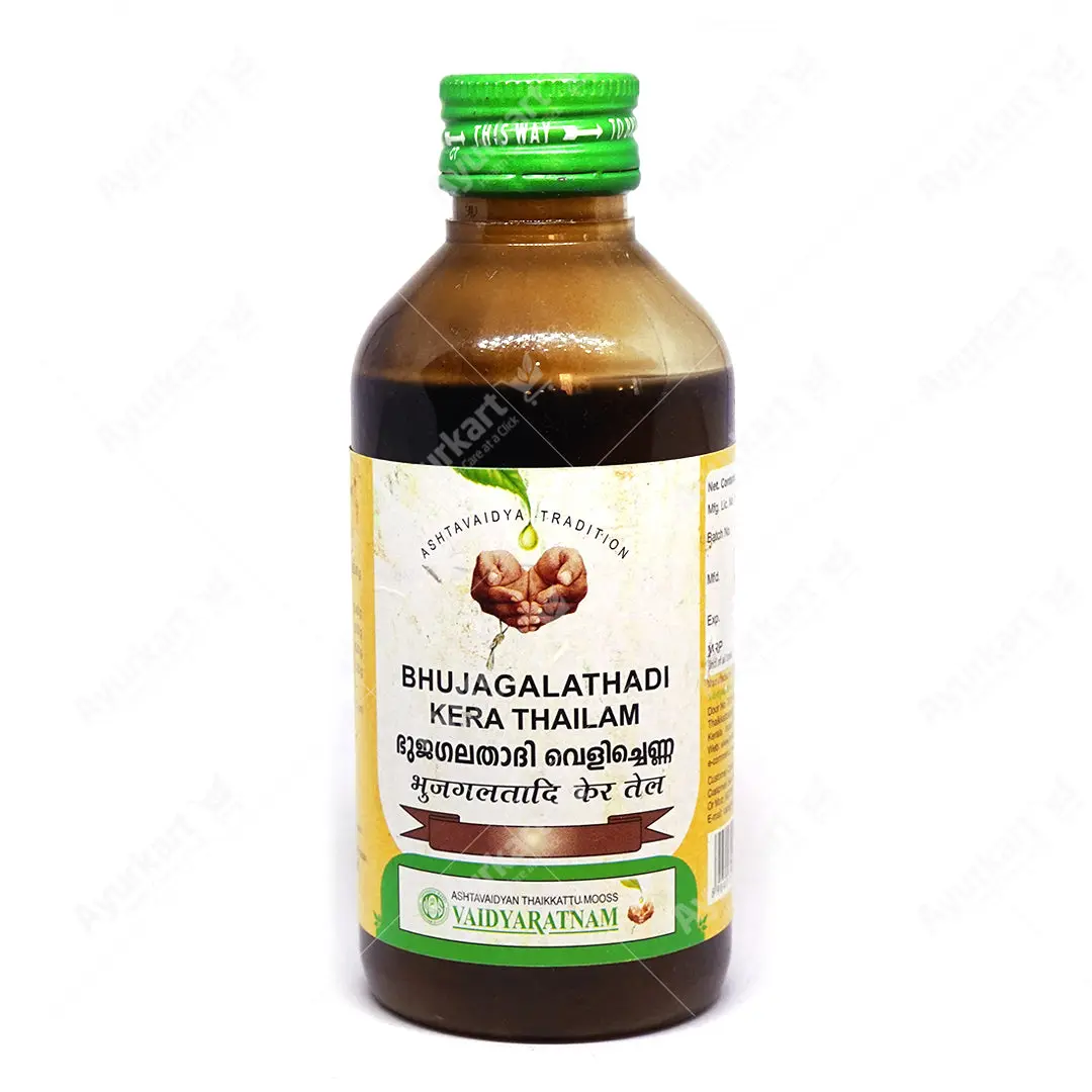 Bhujagalathadi Kera Thailam - 200ML - Vaidyaratnam - Image 2