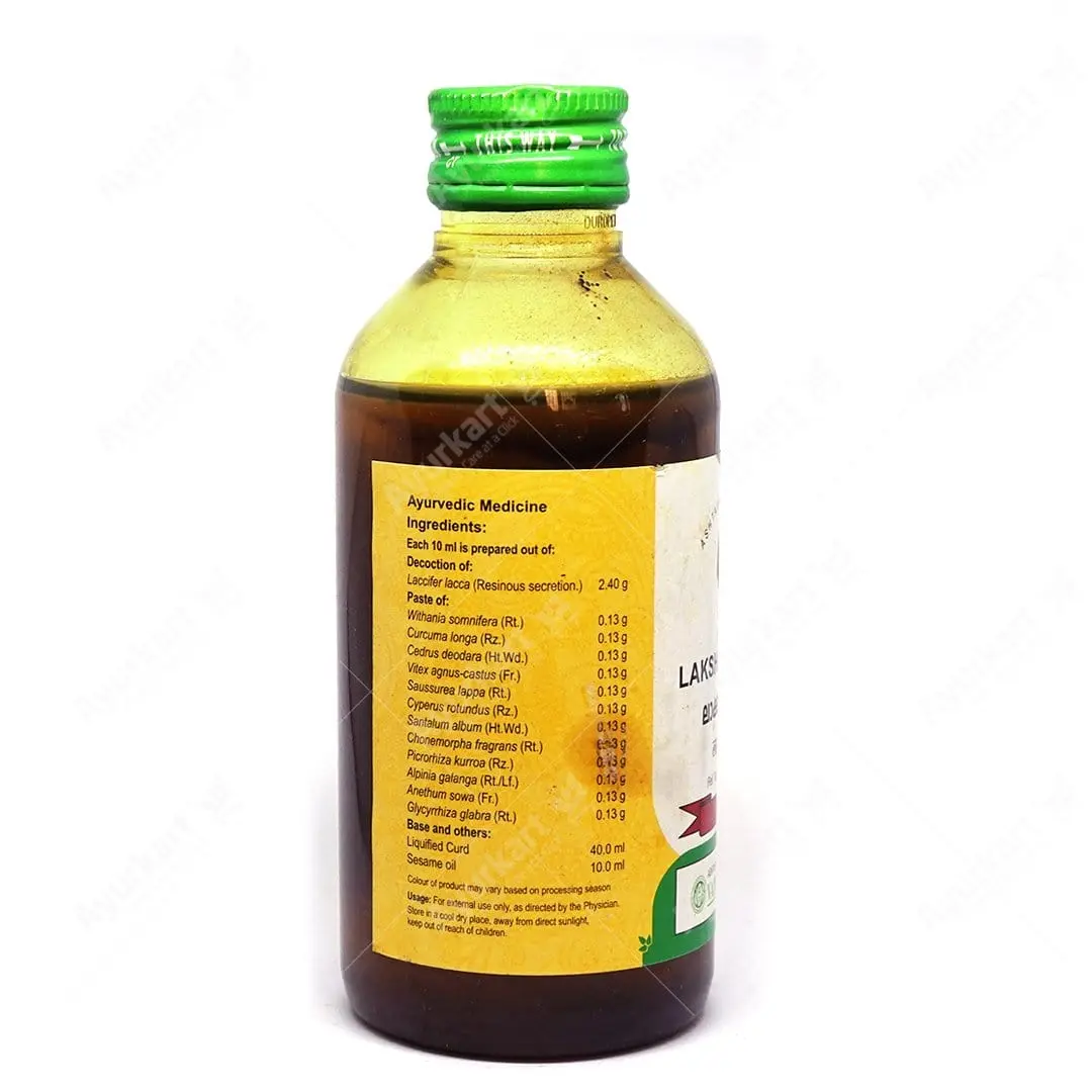 LAKSHADI THAILAM - 200ML - VAIDYARATNAM - Image 2