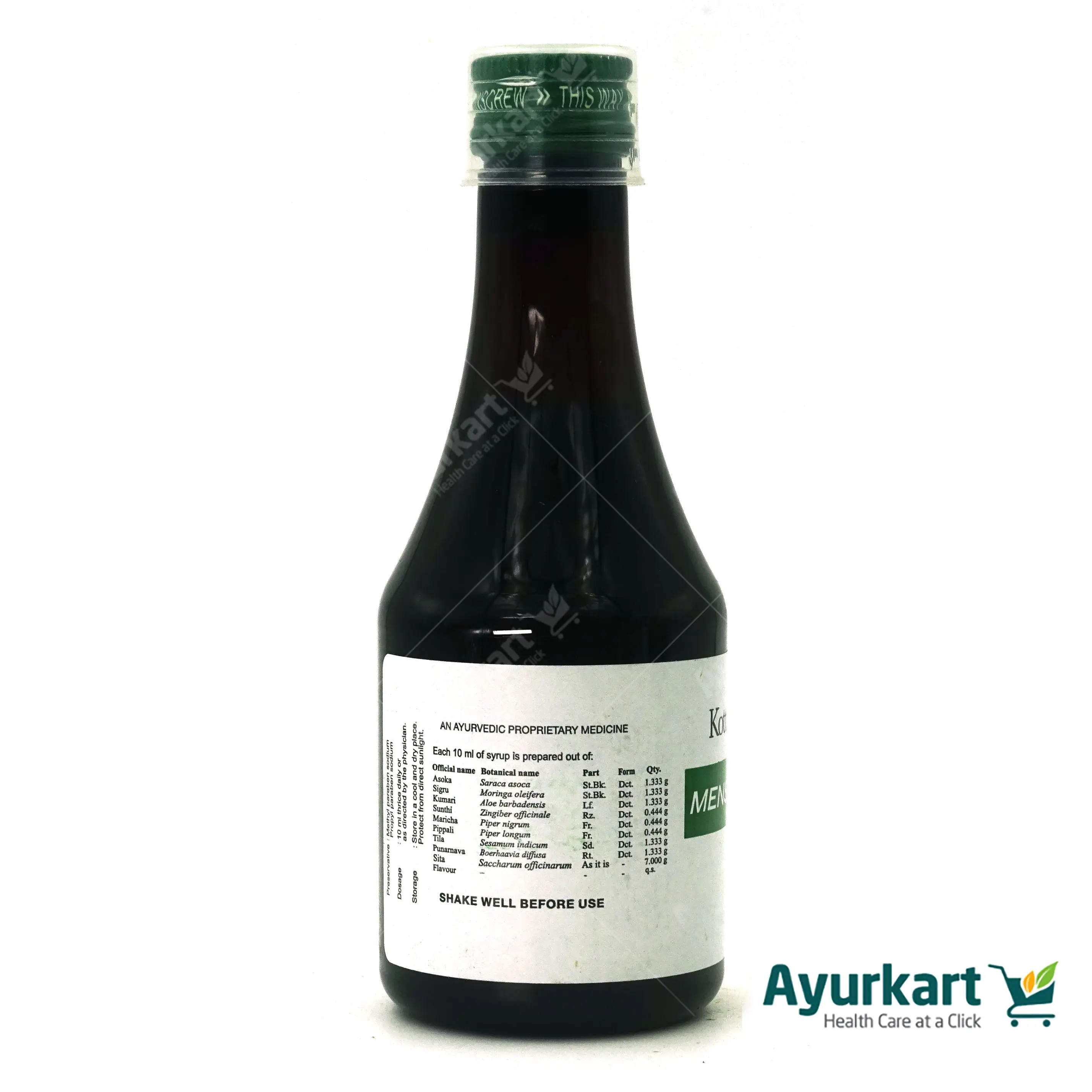 Mensokot Syrup - 200ML - Kottakkal - Image 3
