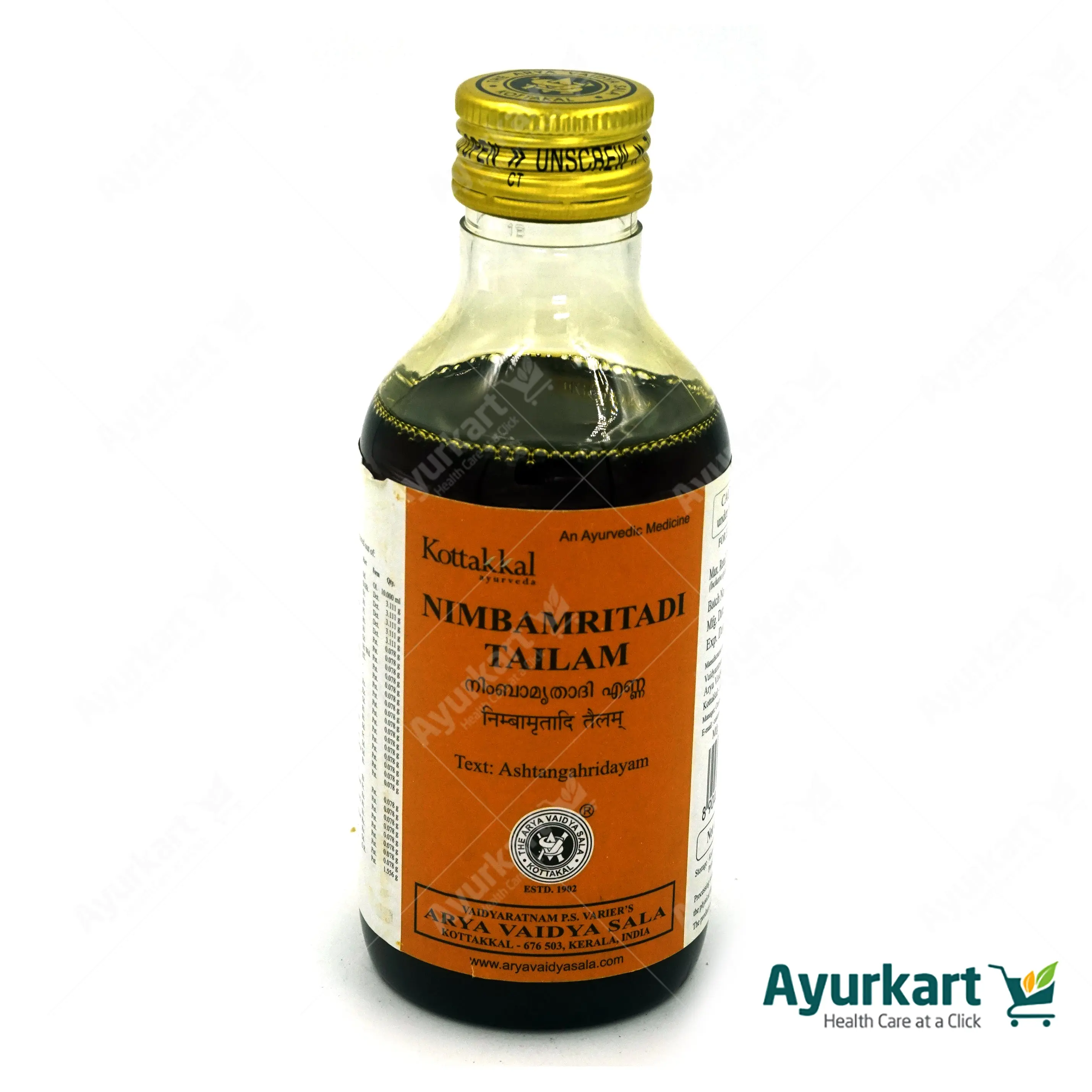Nimbamritadi Tailam - Kottakkal Arya Vaidya Sala - 200ML - Image 2