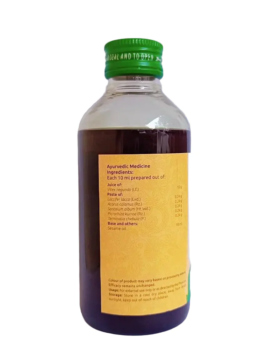 Nirgundyadi Thailam - 200ML - Vaidyaratnam - Image 2