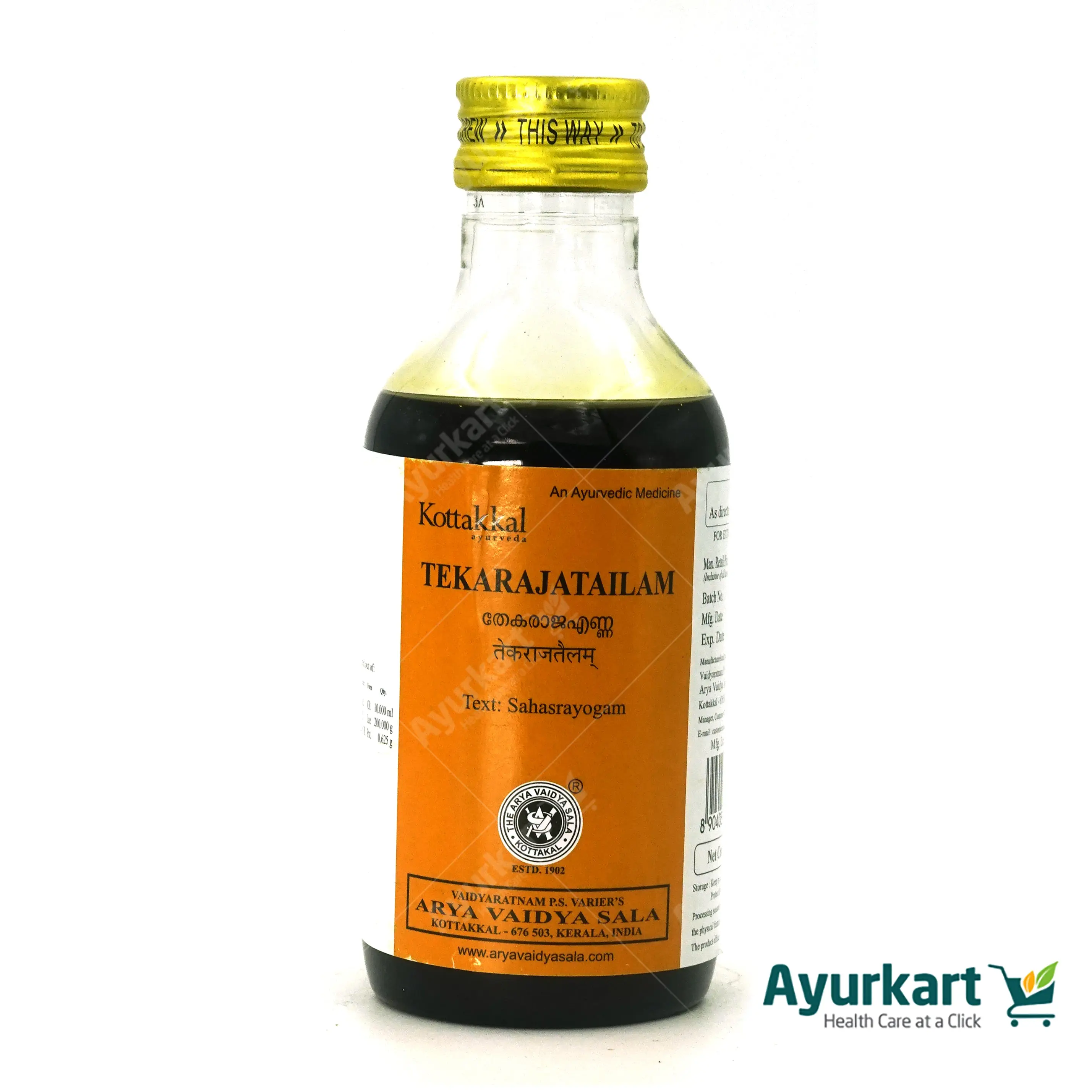Tekaraja Tailam - 200ML - Kottakkal - Image 2