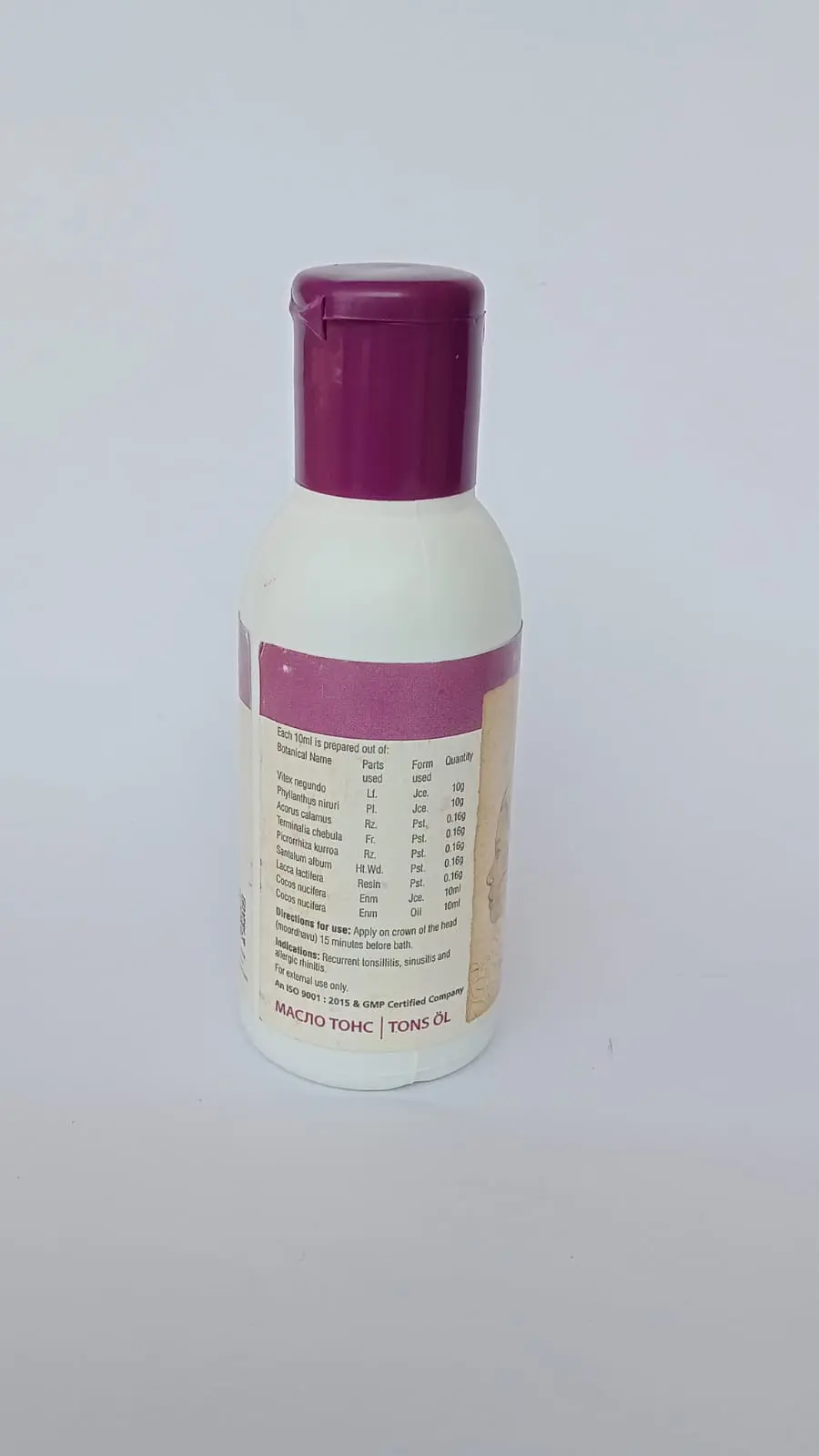 Tons Oil - 100ML- Rajah Ayurveda - Image 2